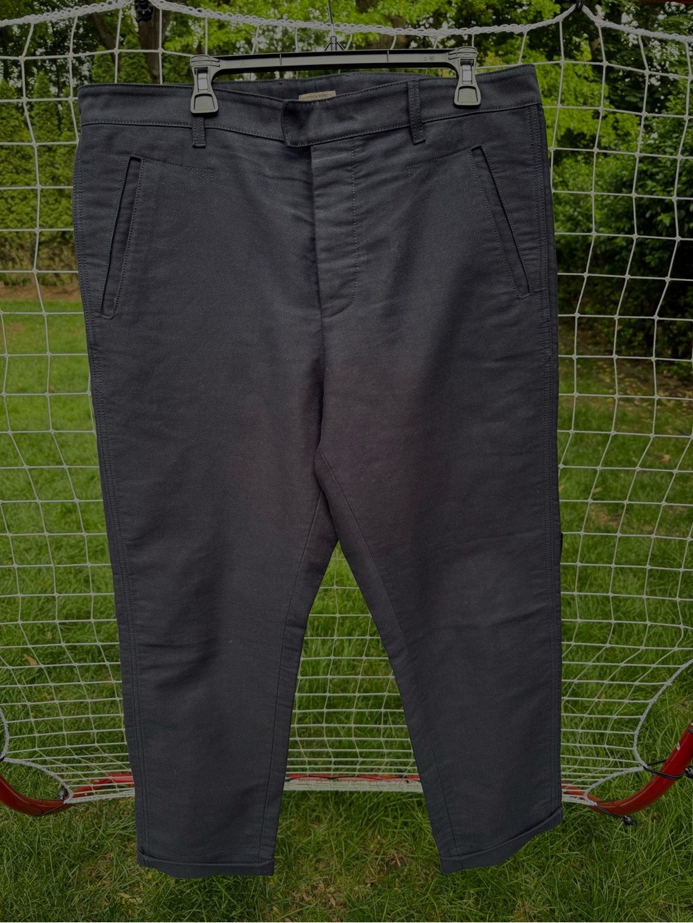 Bottega Veneta Navy Cotton Cuffed Trousers